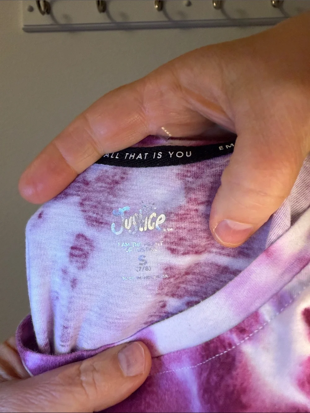 Justice Pink & White Tie-Dye Sequin Logo Crop Tee